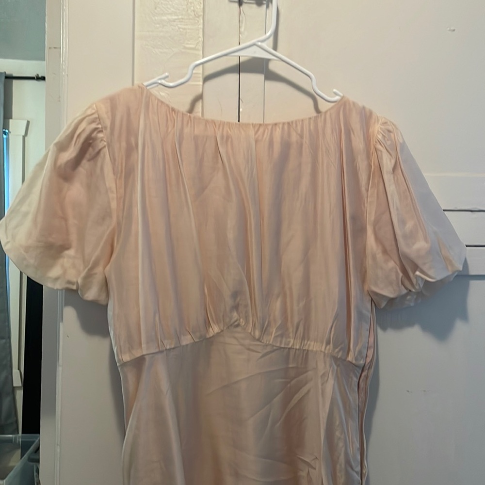 Puff sleeve mini dress - Champagne